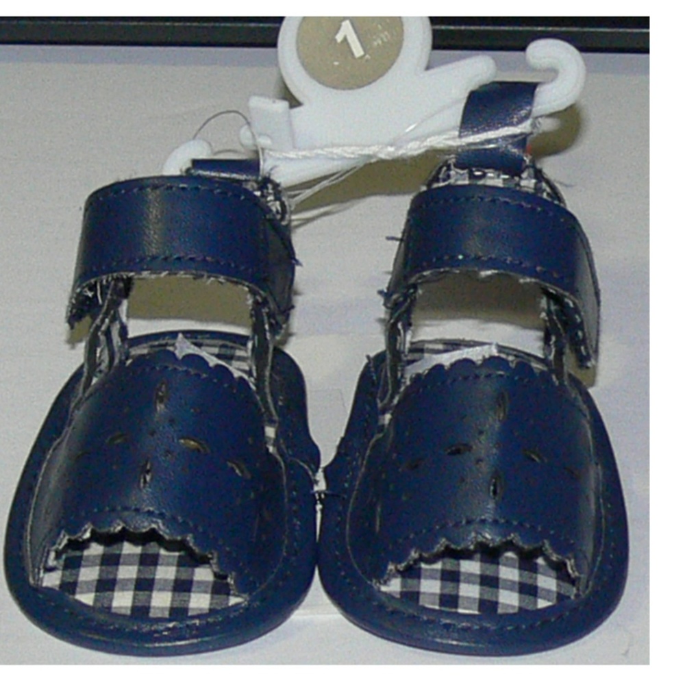 Baby Girl Perforated Plaid Sandal NEW